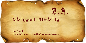 Négyesi Mihály névjegykártya
